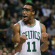 Evan Turner—Evan Turner!—thinking about his new contract. (Photo credit: Mike Lawrie/Getty)